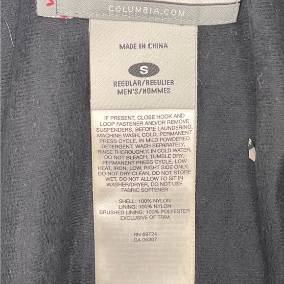 Columbia Nylon Waterproof Lined Snow Pants Winter Ski Board Mens Small S *DEFECT - Picture 10 of 11